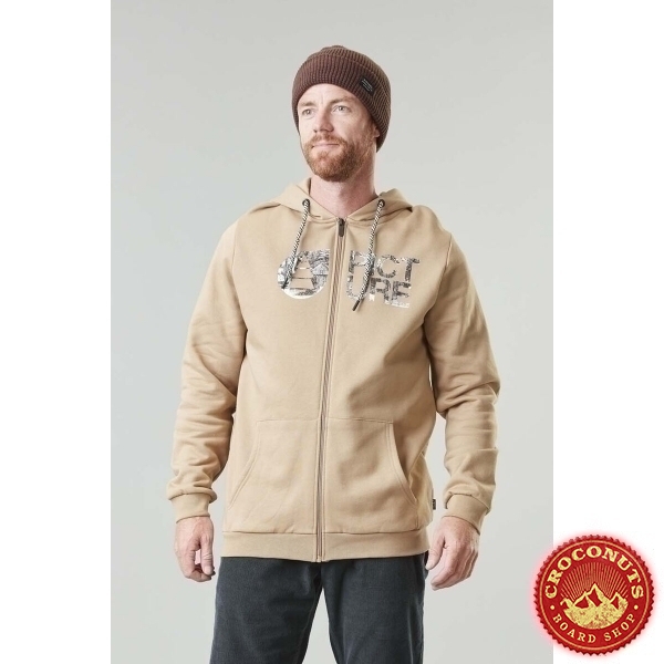 Sweat Picture Basement Zip Hoodie Dark Stone 2023