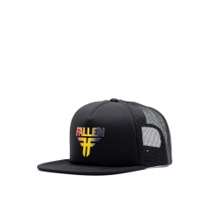 Casquette Fallen Insigna Flat Trucker Black Rainbow 2023 pour unisexe