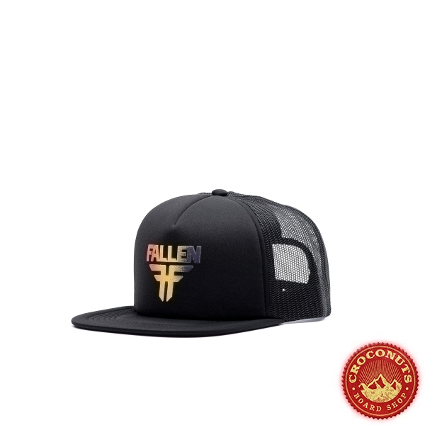 Casquette Fallen Insigna Flat Trucker Black Rainbow 2023