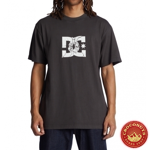 Tee Shirt DC Shoes Shatter Black Enzyme Wash 2023