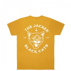Tee Shirt Jacker Black Cats Mustard 2023 pour unisexe
