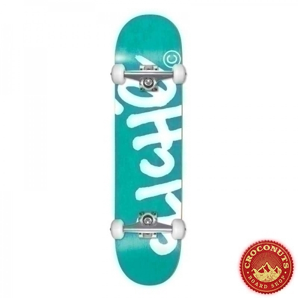 Skate Complet Cliche Handwritten Teal White 7.375 2023