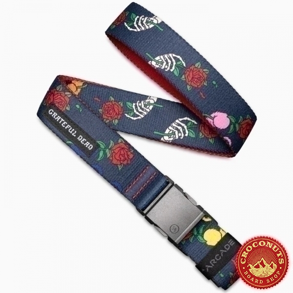 Ceinture Arcade Greatful Dead Skeleton Bear Slim Navy 2023