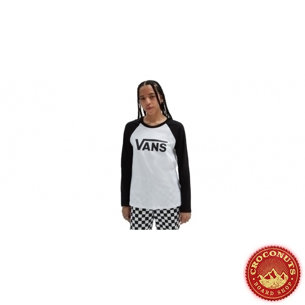 Tee Shirt Vans Flying V Everyday Raglan White/Black 2023