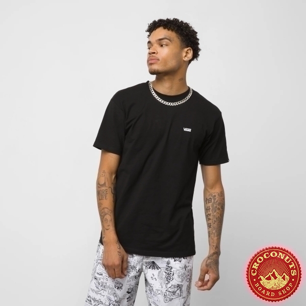 Tee Shirt Vans Left Chest Logo Black White 2024