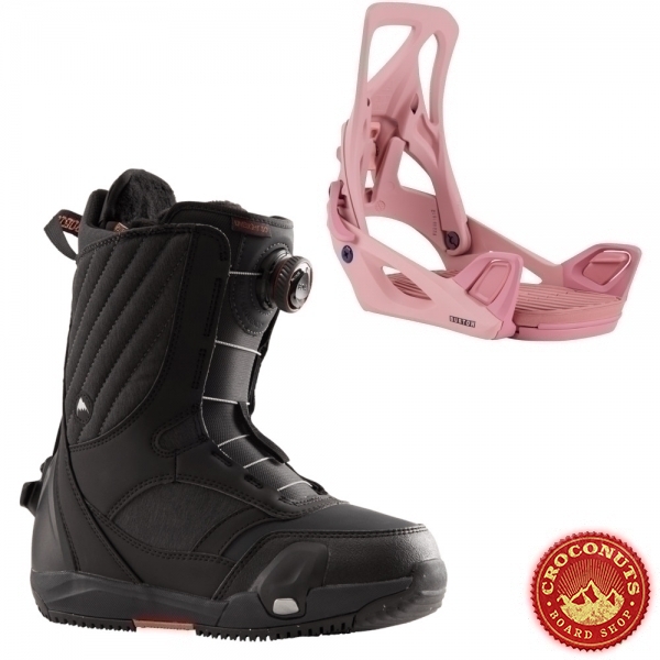 Boots Burton STEP ON Limelight Boa Black + Fixation Step On Powder Blush 2023