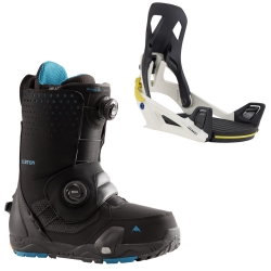 Pack Boots Burton STEP ON Photon Black + Fixations Burton STEP ON White Graphic 2024 pour homme