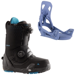 Pack Boots Burton STEP ON Photon Black + Fixations Burton STEP ON Slate Blue 2024 pour homme