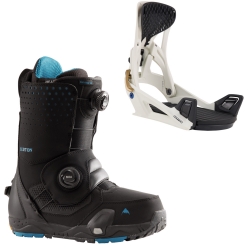 Pack Boots Burton STEP ON Photon Black + Fixations Burton STEP ON Genesis White Gold 2023 pour homme