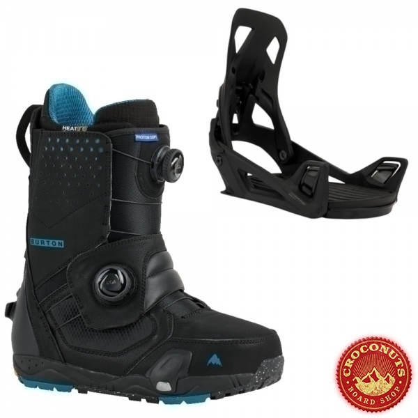 Boots Burton STEP ON Photon Soft Boa Black + Fixations STEP ON Black 2024