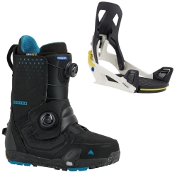 Boots Burton STEP ON Photon Soft Boa Black + Fixations STEP ON White Graphic 2024 pour homme