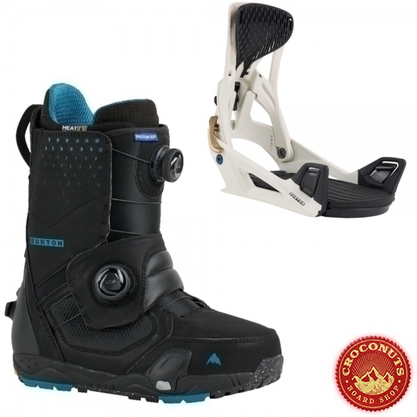 Boots Burton STEP ON Photon Soft Boa Black + Fixations STEP ON Genesis White Gold 2024