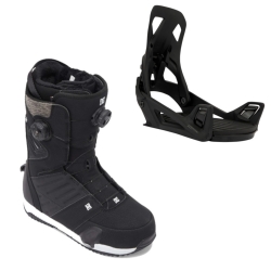 Boots DC Shoes Judge Boa Step On Black + Fixations STEP ON Black 2024 pour homme