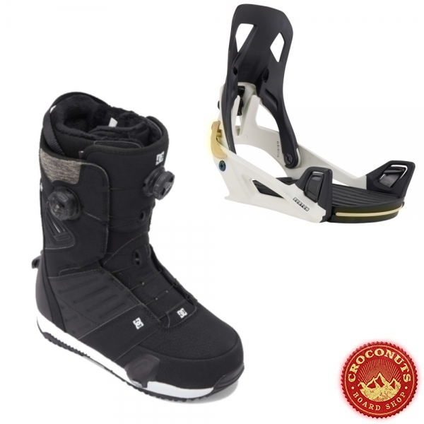 Boots DC Shoes Judge Boa Step On Black + Fixations STEP ON White Graphic 2024