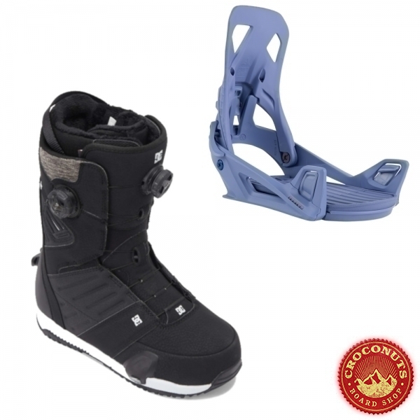 Boots DC Shoes Judge Boa Step On Black + Fixations STEP ON Slate Blue 2024