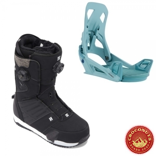 Boots DC Shoes Judge Boa Step On Black + Fixations STEP ON Rock Lichen 2024