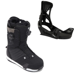 Boots DC Shoes Judge Boa Step On Black + Fixations STEP ON Genesis  Black 2024 pour homme