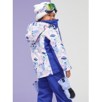 Veste Roxy Snowytale Girl Bright White Mountains Locals 2024