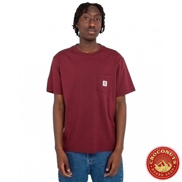 Tee Shirt Element Basic Pocket Tawny Port 2023