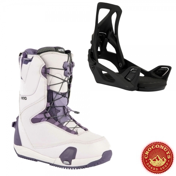 Boots Nitro Cave TLS Step On Lilac Purple + Fixations Burton Step On Black 2023