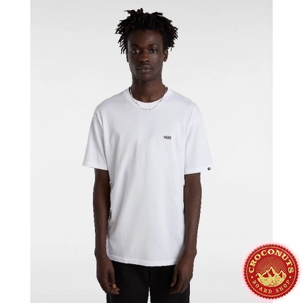 Tee Shirt Vans Left Chest Logo White Black 2024