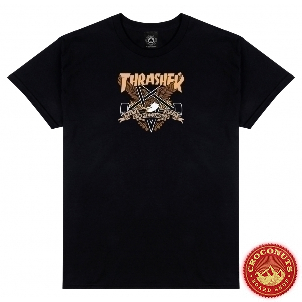 Tee Shirt Thrasher x Anti Hero Eaglegram Black 2024