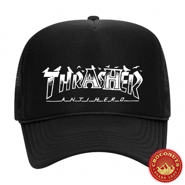 Casquette Thrasher x Anti Hero Pigeon Mag Trucker 2024