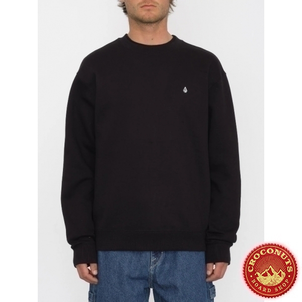 Sweat Volcom Single Stone Crew Black 2024