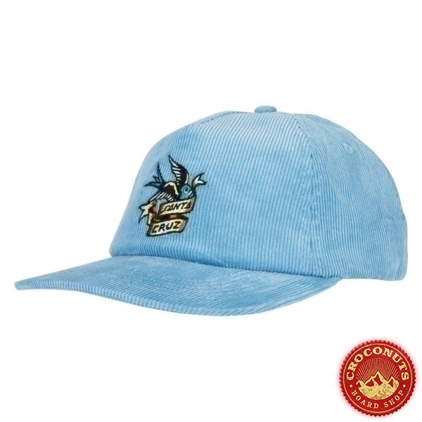 Casquette Santa Cruz Sommer Sparrow Crystal Blue Cord 2024