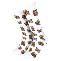 Chaussettes Santa Cruz Toadstool Dot White 2024 pour