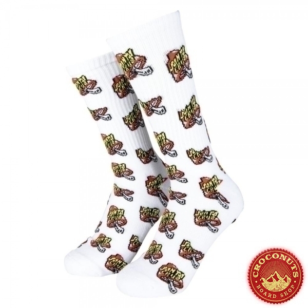 Chaussettes Santa Cruz Toadstool Dot White 2024
