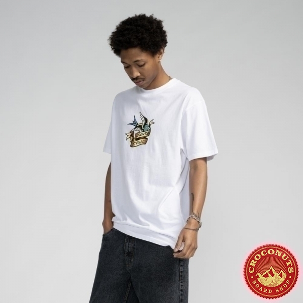 Tee Shirt Santa Cruz Sommer Sparrow Front White 2024