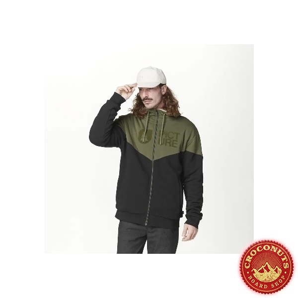 Sweat Picture Basement Plush Zip Tobacco Black 2025