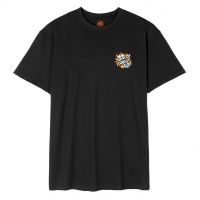 Tee Shirt Santa Cruz Flaming Dice Dot Black 2025