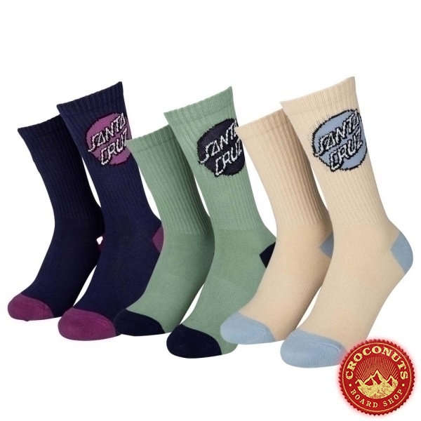 Chaussettes Santa Cruz Pop Dot (3paires) 2025