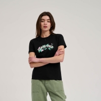 Tee Shirt Santa Cruz Women Cluster Strip Black 2025