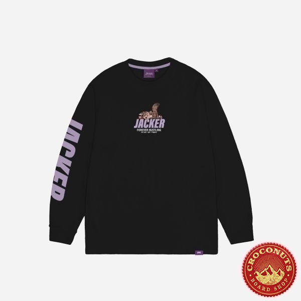 Tee Shirt Jacker Squirrel Gang LS Black 2025