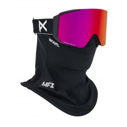 Masque Anon Sync Black Perceive Sunny Red + Bonus Lens + Cagoule MFI 2027 pour unisexe