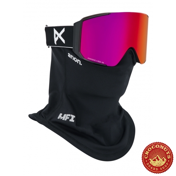 Masque Anon Sync Black Perceive Sunny Red + Bonus Lens + Cagoule MFI 2027