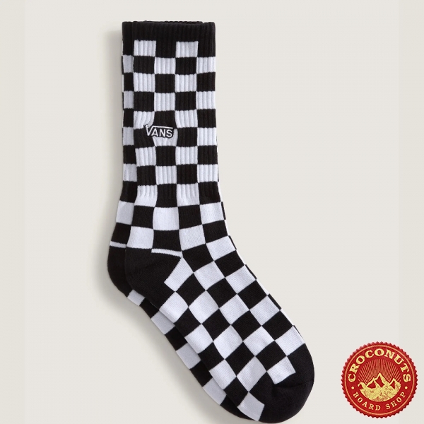 Chaussettes Vans Checkerboard Crew Black White 2026