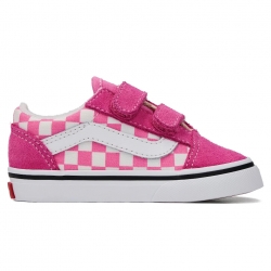 Shoes Kid Vans Old Skool V Check Pink 2026 pour junior