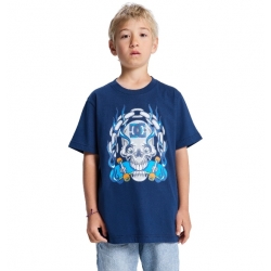 Tee Shirt DC Shoes Burning Skull Estate Blue 2026 pour junior