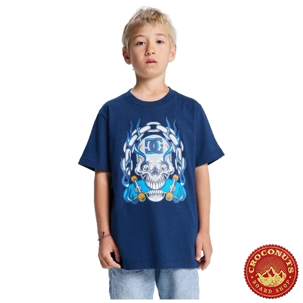 Tee Shirt DC Shoes Burning Skull Estate Blue 2026