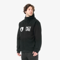Sweat Picture Basement Plush Zip Black 2027