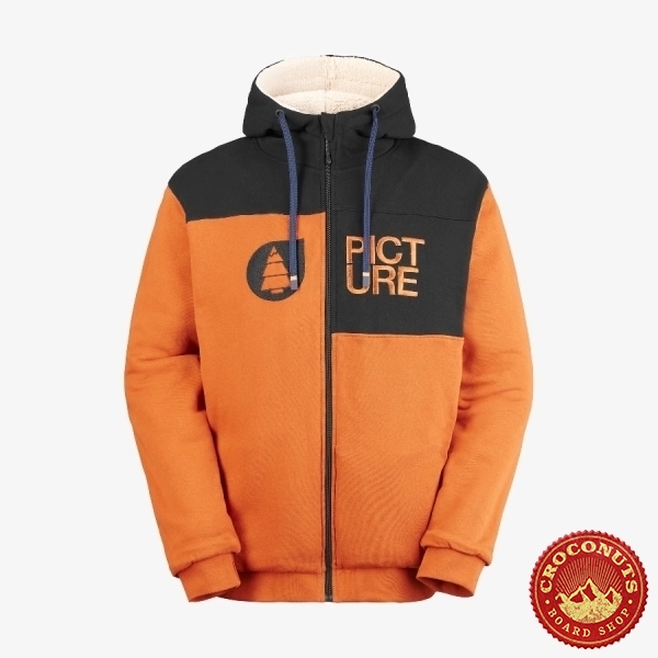 Sweat Picture Basement Plush Zip Camel Coffee 2027