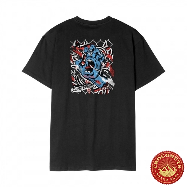 Tee Shirt Santa Cruz Damaged Hand Black 2026