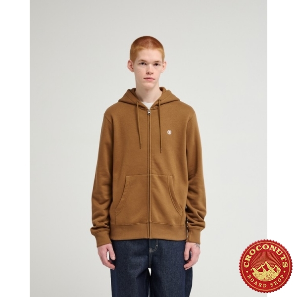 Sweat Element Icon Embroidery Zip Sépia 2026