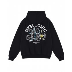 Hoodie Farci Ginto Black 2027 pour unisexe