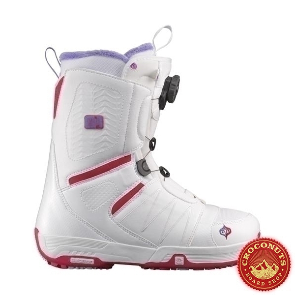 Bottes Salomon Femme Pearl Boa White Cerise 2012