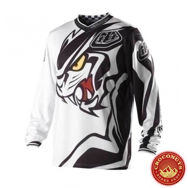 Jersey Troy Lee Design Gp Predator White 2013